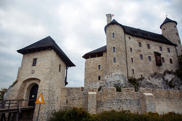 Royal Castle Bobolice in autumn