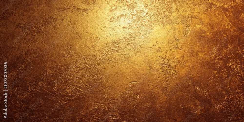 Poster abstract brown and gold gradient background with shining light and grungy texture for creative desig