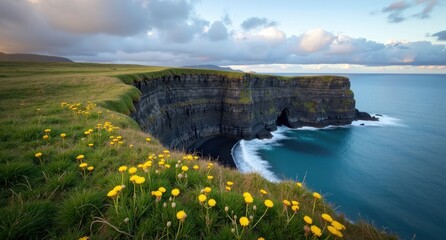 Volcanic craters, lush greenery, and dramatic coastlines in the Azores, Portugal, under soft natural light, showcasing the unique, rugged beauty of these Atlantic islands.