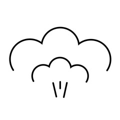 Steam icon. Linear symbol isolated on white background. Vector illustration