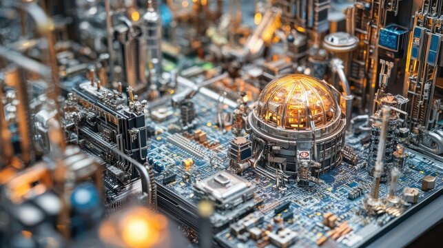 Intricate circuit layout printed with high-precision technology