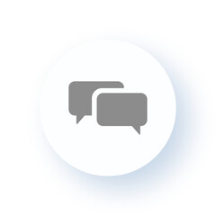 Neumorphism User interface Chat Bubbles Icon UX UI Design Drop Shadow
