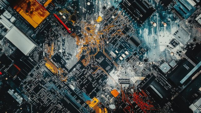 Intricate circuit layout printed with high-precision technology