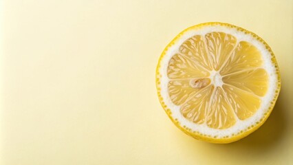 A Perfectly Sliced Lemon Reveals its Inner Radiance, Showcasing a Vibrant Yellow Hue and a Juicy, Refreshing Texture.