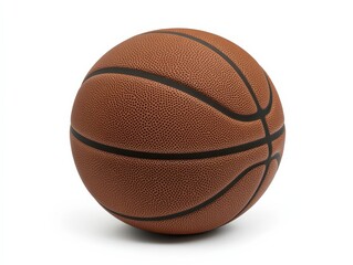 Obraz premium Basketball, orange sphere on white isolated background.