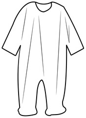 Baby element Doodle element coloring page cartoon Illustration