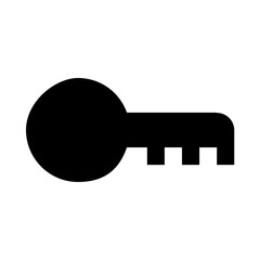 Hotel Room Key Solid Icon