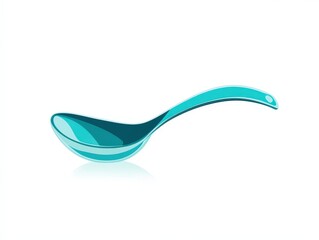 Stylish turquoise soup ladle, perfect for serving hot and delicious meals.