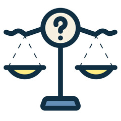impartial justice scale icon