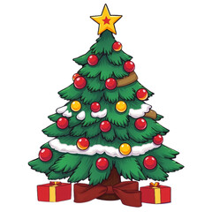 christmas tree with gifts
