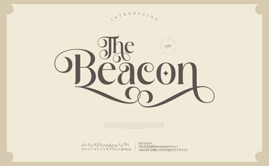 elegant alphabet letters font classic modern serif lettering minimal fashion designs typography decoration fonts