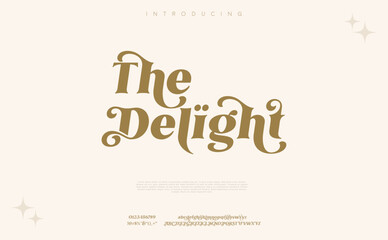 Elegant Font. Classic Lettering Minimal Fashion Designs. Typography modern serif fonts regular decorative vintage concept. vector illustration