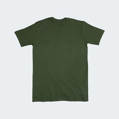 green color plain t-shirt mockup details