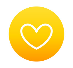 黄色のグラデーション｜ハートマーク