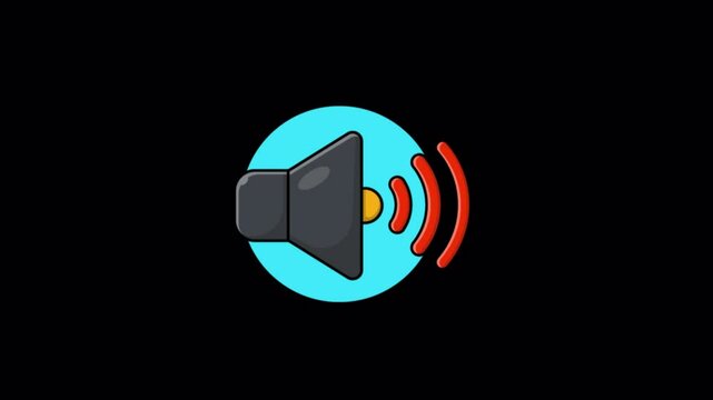 Max Volume Icon Animation Video - Transparent