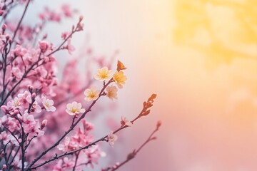 Soft Minimalist Background with Pink and Yellow Hues