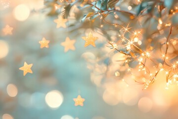 Fototapeta premium Soft Minimalist Background with Subtle Stars