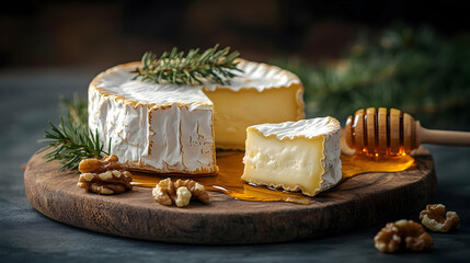 Gourmet Cheese Board with Honey and Walnuts - Food Photography