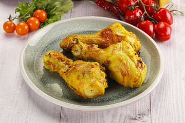 Roasted Chicken leg drumsticks with curry sauce