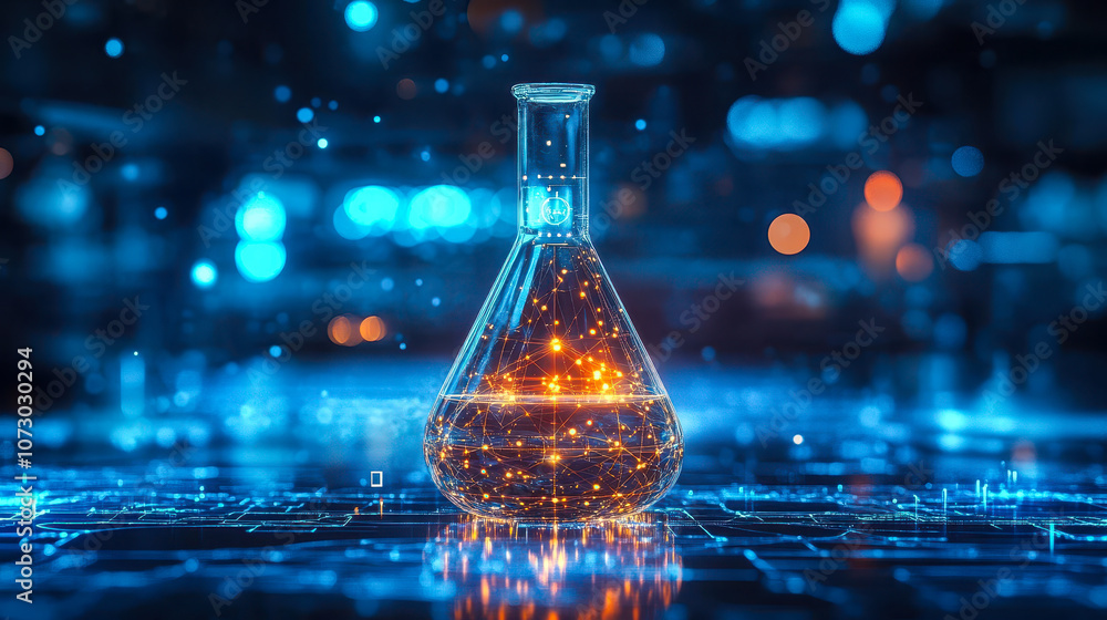 Poster digital laboratory flask with ai data integration for accelerated scientific research innovation