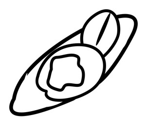 Morning breakfast Doodle element coloring page cartoon Illustration