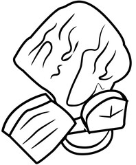 Morning breakfast Doodle element coloring page cartoon Illustration