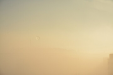 Thick dense fog enveloped the city