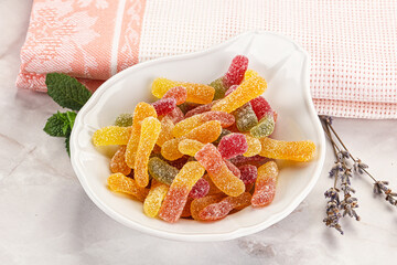 Sweet and sour marmalade worms