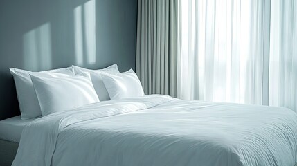 Elegant Soft Bedding with Natural Light Aesthetic