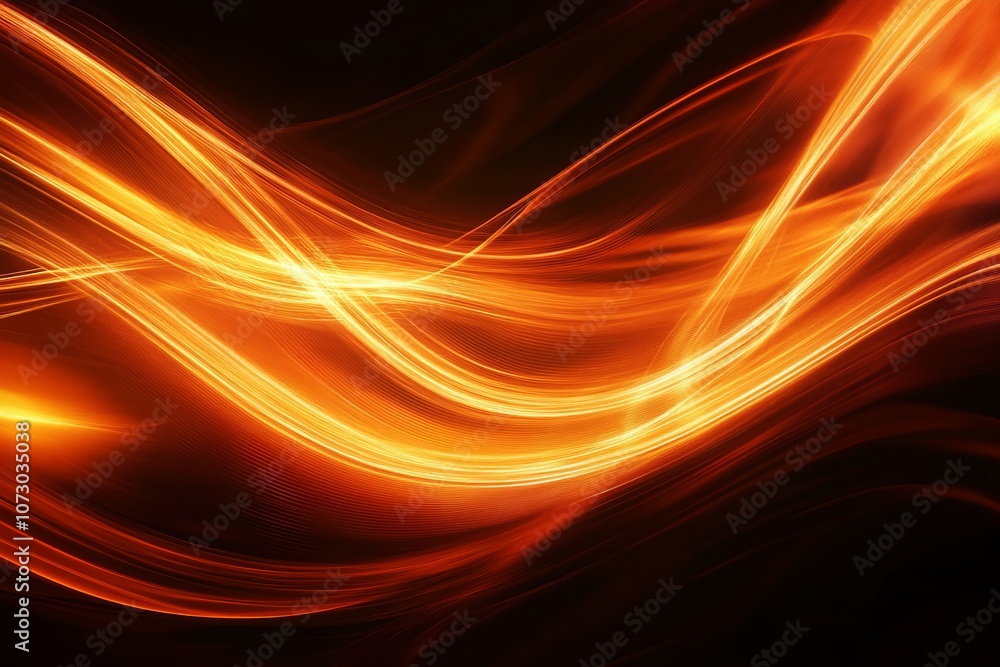 Aufkleber vibrant abstract digital wave background with fiery swirling patterns and dynamic warm energy