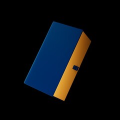 Open Modern Storage Box Design A stylish, modern open storage box featuring a sleek black lid and a vibrant orange interior, perfect for organization and decoration 3d render