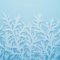 Frost-covered car windshield at dawn, pale blue light, cold reflections, abstract winter texture