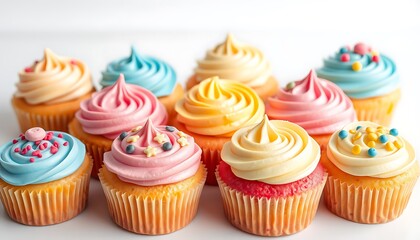 Colorful Cupcakes with Sprinkles,