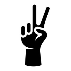 peace hand gesture icon