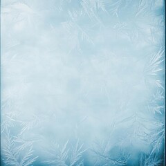 Frosted glass with soft ambient lighting, cold blue hues, abstract winter texture