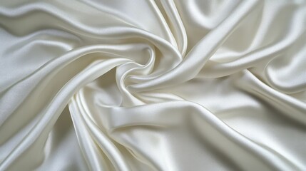 Obraz premium Soft and Elegant White Satin Fabric with Smooth Texture for Elegant Drapery, Fashion Design, and Luxurious Home Decor Projects