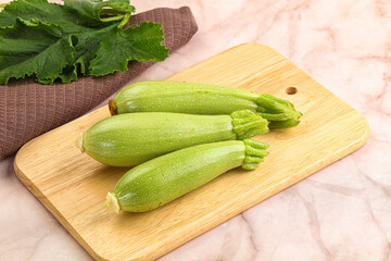 Green young small baby zucchini