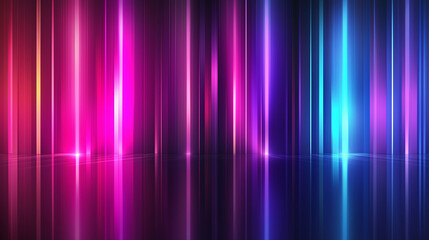 Futuristic neon reflections, holographic panels, abstract digital glow 