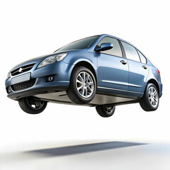 Naklejka premium car flying with white background