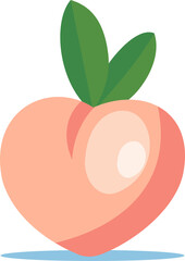 Cute funny peach fruit cartoon or illustration cute cartoon fruits