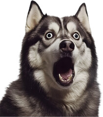 Fototapeta premium Surprised Dog with Wide Eyes