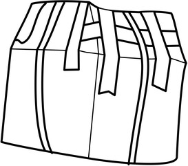 Homecoming Doodle element coloring page cartoon Illustration