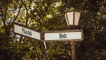 Signposts the direct way to Wood versus Plastic