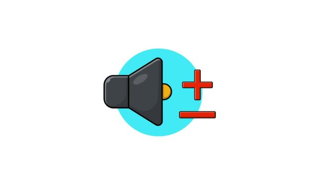 4k Sound Increase Decrease Icon Animation Video