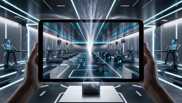 Zuk&uuml;nftige Arbeitspl&auml;tze Hologramm - Virtual - Firmen