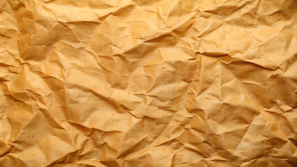 Obraz premium Crumpled Sepia Paper Background with Light Brown Tones, Ideal for Vintage and Rustic Scrapbook Designs