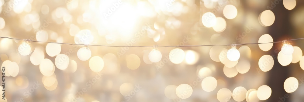 Poster warm and inviting background of soft bokeh lights with a subtle glow creating a magical atmosphere p
