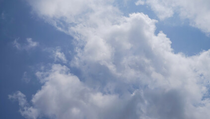 Beautiful clouds in the blue sky are the background in nature