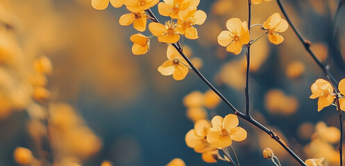yellow bokeh background, flower, nature, blossom, spring, flowers, plant