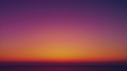 Obraz premium Serene Sunset Over Tranquil Ocean with Vibrant Gradient Colors and Gentle Waves Reflecting the Warm Glow of Dusk, Ideal for Relaxation and Nature Themes